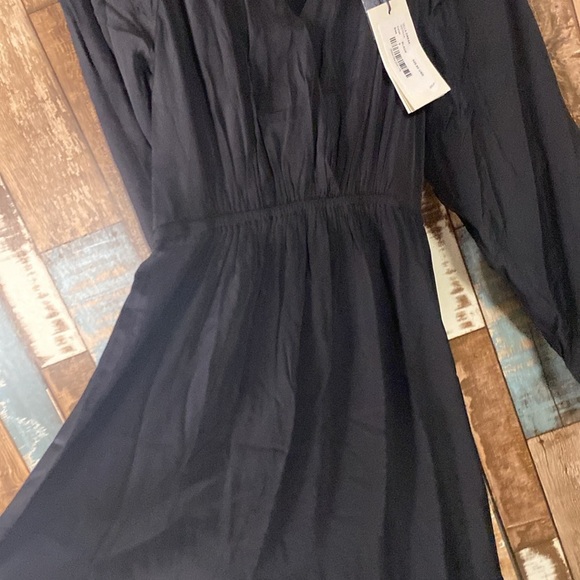 Ba&sh XS black long sleeve ruffle midi dress - Picture 8 of 16